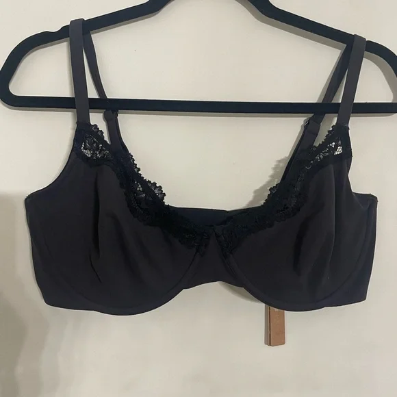 SKIMS Black Lace-Trim Bra 36DD - Picture 3 of 5